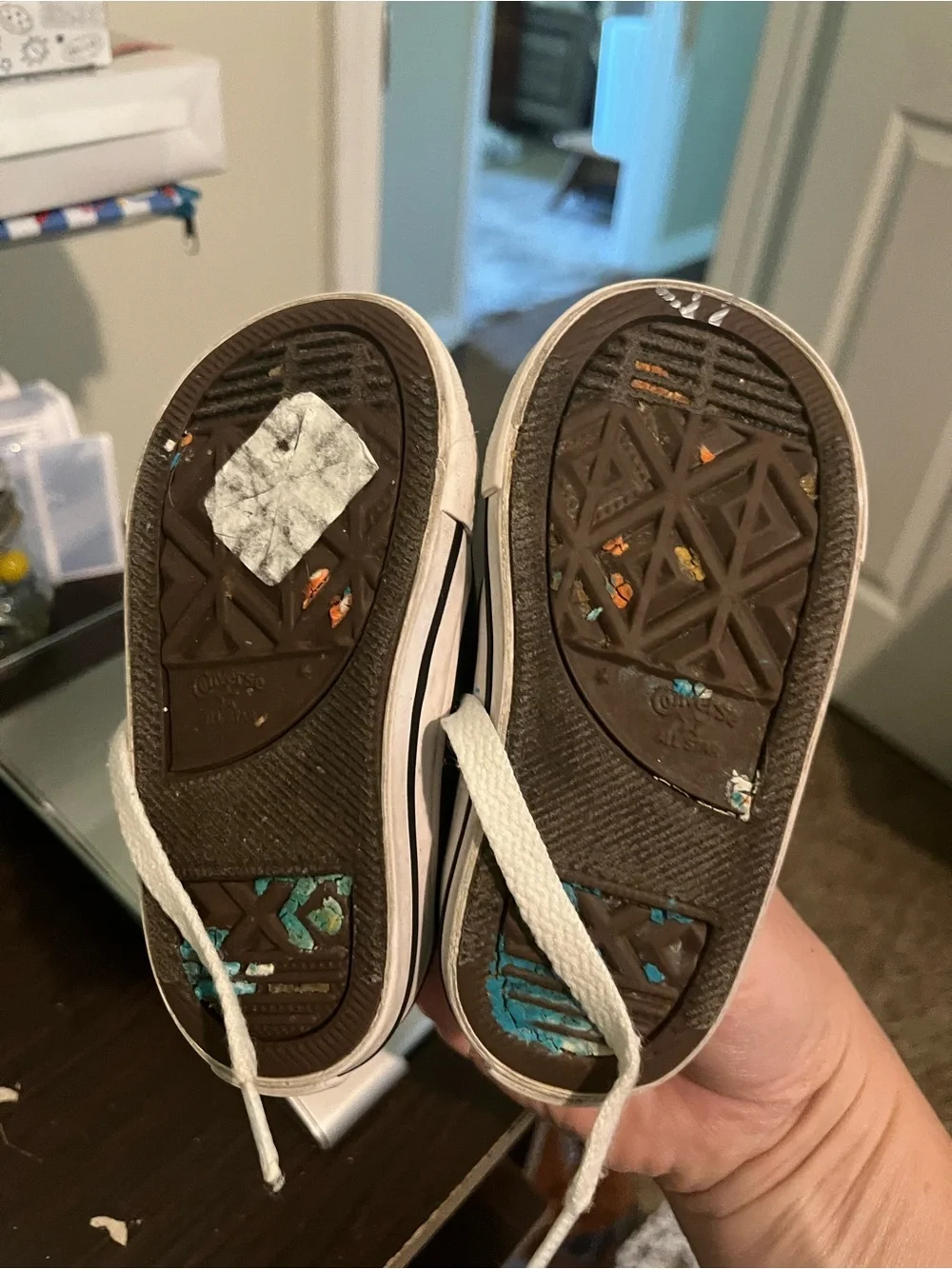 Converse Navy Canvas Kids Sneakers with White Laces